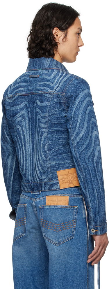 Bunda Jean Paul Gaultier Jean Paul Gaultier Spiral Denim Jacket Modrá | 25/34-U-VE114L-D017-5556, 2