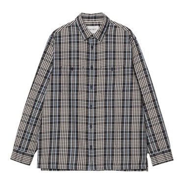 Košeľa Carhartt WIP Long Sleeve Shirt in Dark Navy Check Modrá | I033822_9, 0