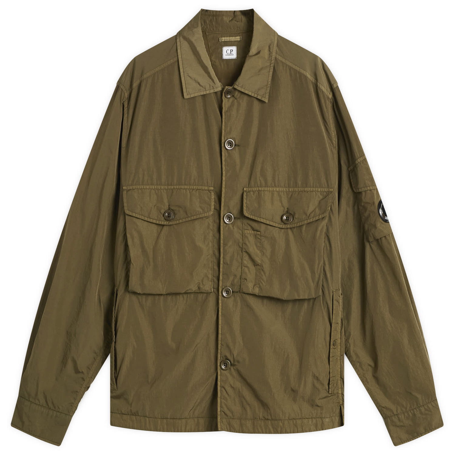 Bunda C.P. Company Chrome-R Overshirt Zelené | 19CMOS087A-005904G-683, 1