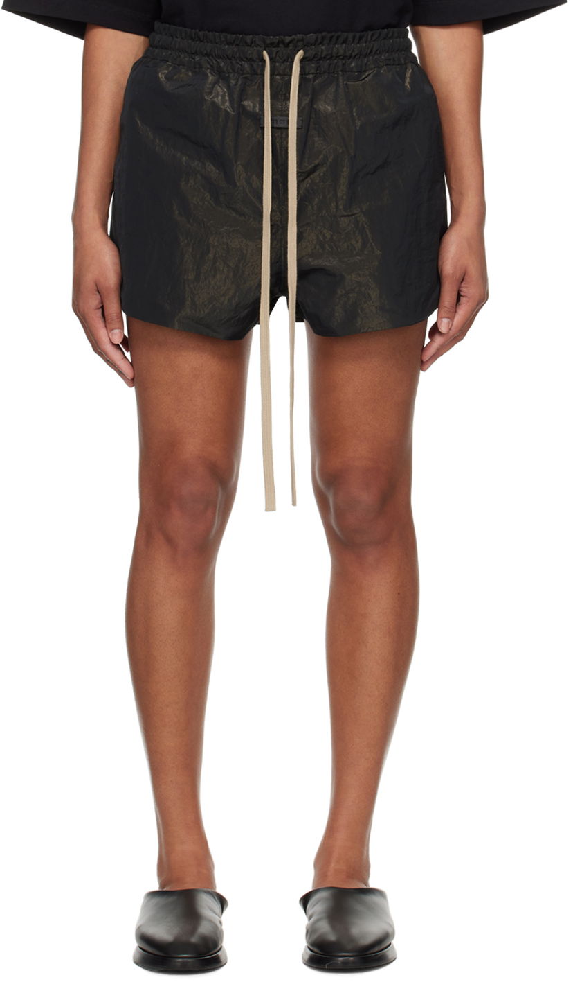 Šortky Fear of God Black Drawstring Shorts Čierna | FG840-237WRP