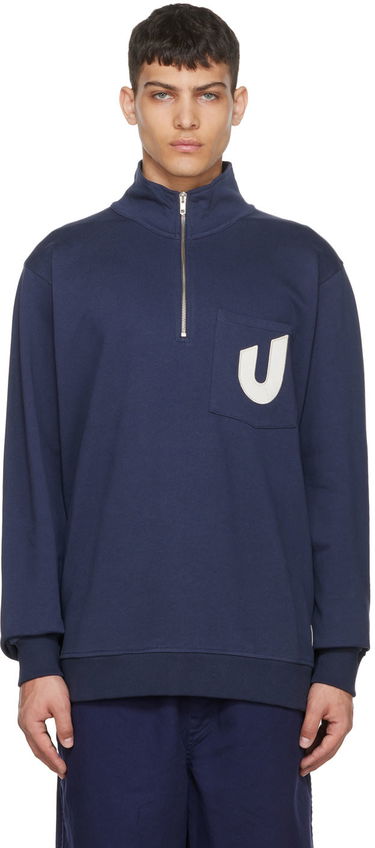 Mikina YMC Umbro Edition Quarter-Zip Sweatshirt Navy | UMJM0646-OGK, 0