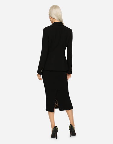 Sukňa Dolce & Gabbana Dolce & Gabbana Virgin Wool Pencil Skirt Čierna | F4BZBTGDCL2N0000, 2