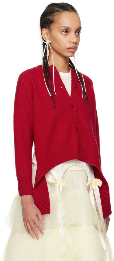 Sveter Simone Rocha Simone Rocha Open Back Cardigan Červená | LMK7 0660, 1