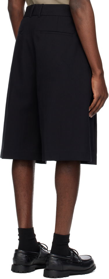 Šortky Studio Nicholson Studio Nicholson Fowld Wide-Leg Shorts Čierna | FOWLD SNM - 1187, 2