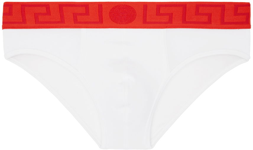 Body Versace Greca Border Briefs Biela | AU10027_1A10011, 0