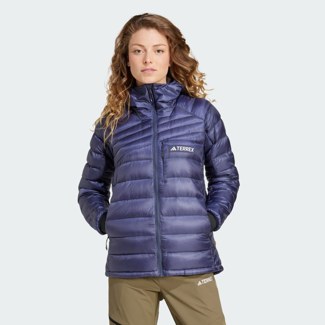 Prešívaná bunda adidas Performance Terrex Xperior Cold.Rdy Down Hooded Jacket Modrá | JF3732, 0