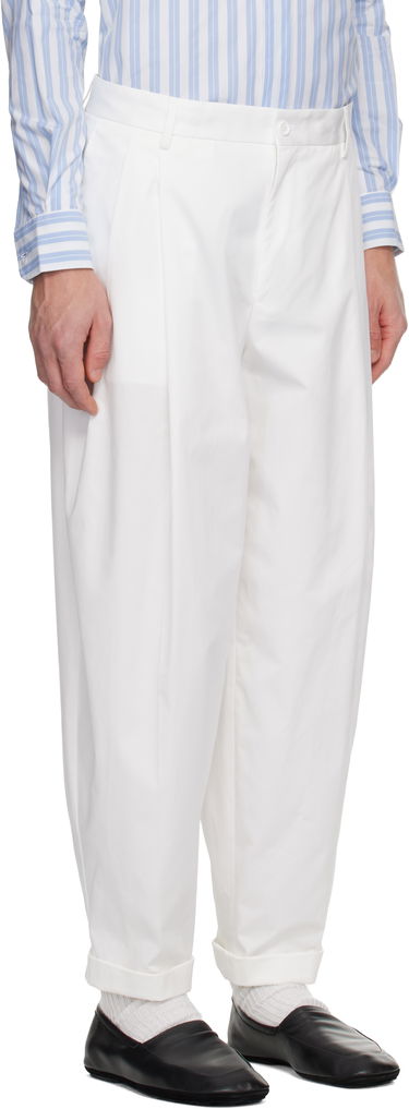 Nohavice Dolce & Gabbana Pleated Trousers Biela | GP10DTFUFNV, 1