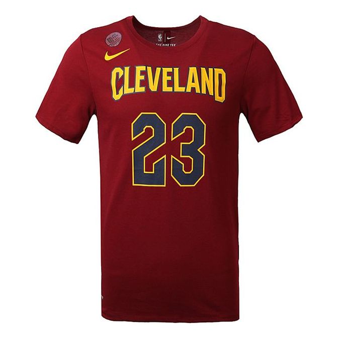 Dres Nike LeBron James Cavaliers Fan Edition Basketball T-Shirt Vínová | 870767-680, 0