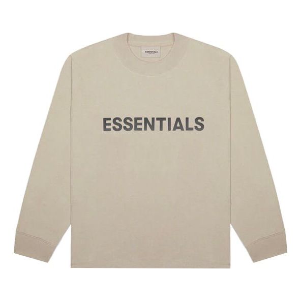 Tričko Fear of God Fear of God Essentials Boxy Long Sleeve T-Shirt Béžová | FOG-SS20-409