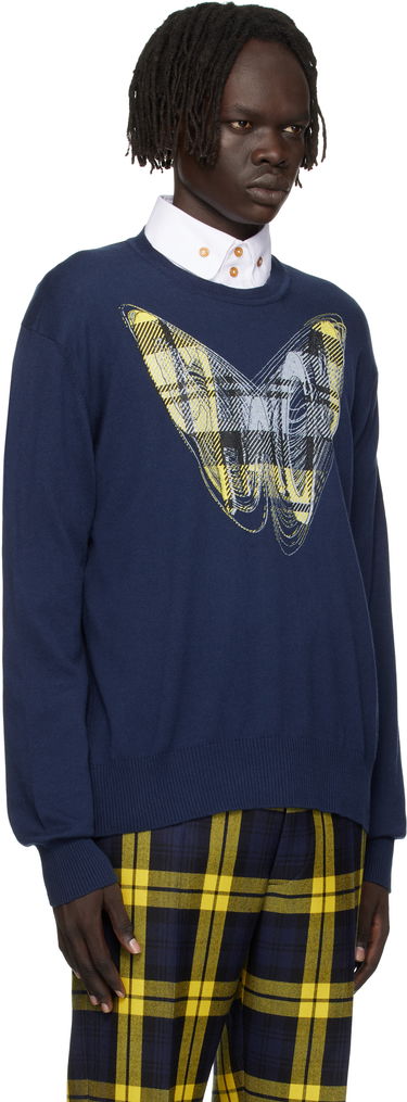 Sveter Vivienne Westwood Vivienne Westwood Chaos Graphic Print Sweater Navy | 38030056-Y001V-, 1