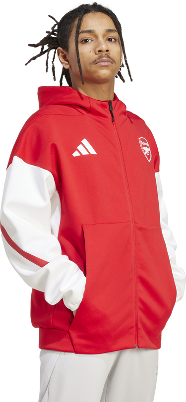 Mikina adidas Originals Arsenal FC Z.N.E. Anthem Full-Zip Hoodie Červená | jm9409, 3