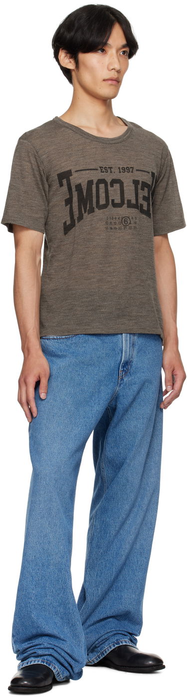 Tričko Maison Margiela MM6 Maison Margiela 'Welcome' Print T-Shirt Šedá | SH0GC0055 M20123, 3