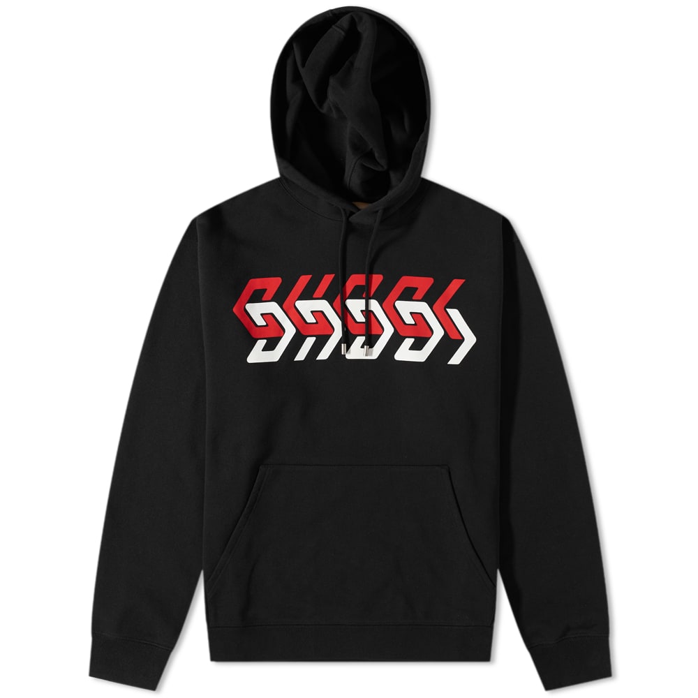 Mikina Gucci Geometric Block Logo Hoody Čierna | 681210-XJDV3-1152, 0