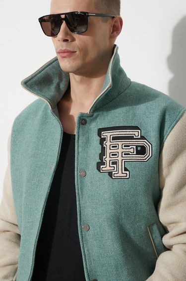 Bomber bunda Filling Pieces Filling Pieces Wool Varsity Jacket Zelené | 78616981033, 4