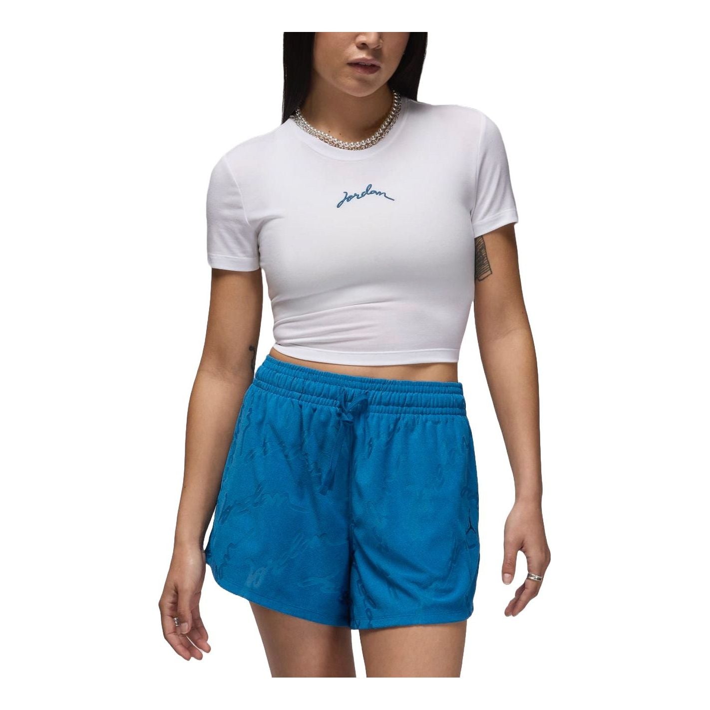 Crop Top Jordan Slim Fit Graphic Crop T-Shirt Biela | FN5721-100, 0