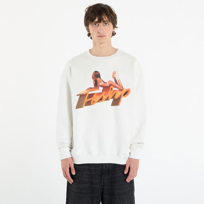 Mikina Footshop Playboy x FTSHP Crewneck UNISEX Off White Biela | FTSHP_520