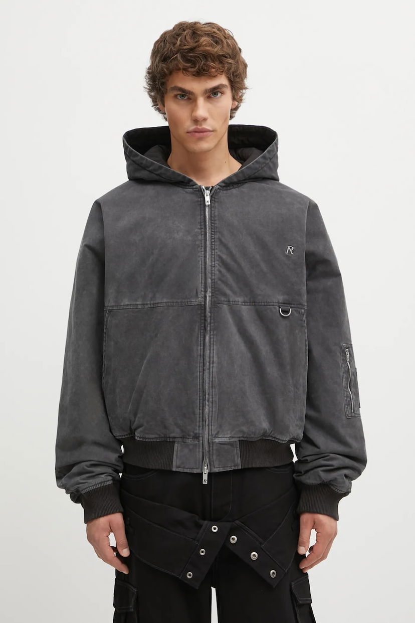 Bomber bunda Represent Clo Represent Hooded Bomber Jacket Šedá | MLM100127