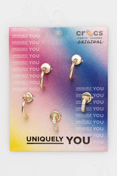 Spona Crocs Summer Nostalgia Gold 5-Pack Pins Metalická | 10011561, 0