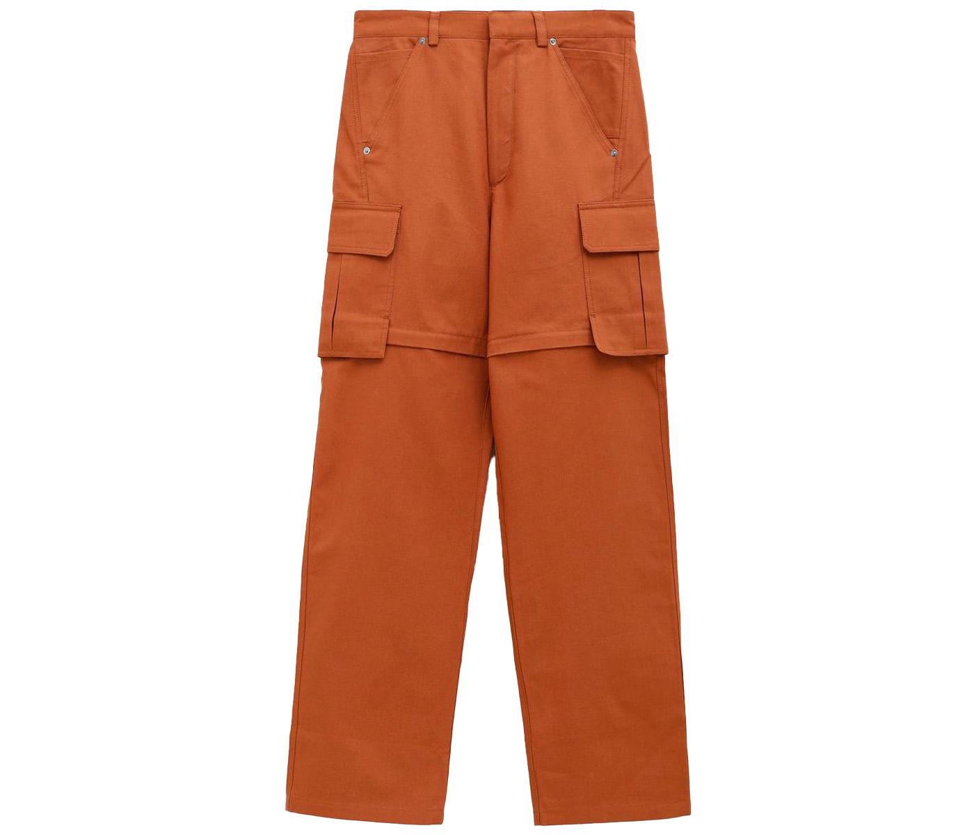Nohavice Jacquemus Le Pantalon Peche Convertible Terracotta Oranžová | 216PA007-1073-840, 0