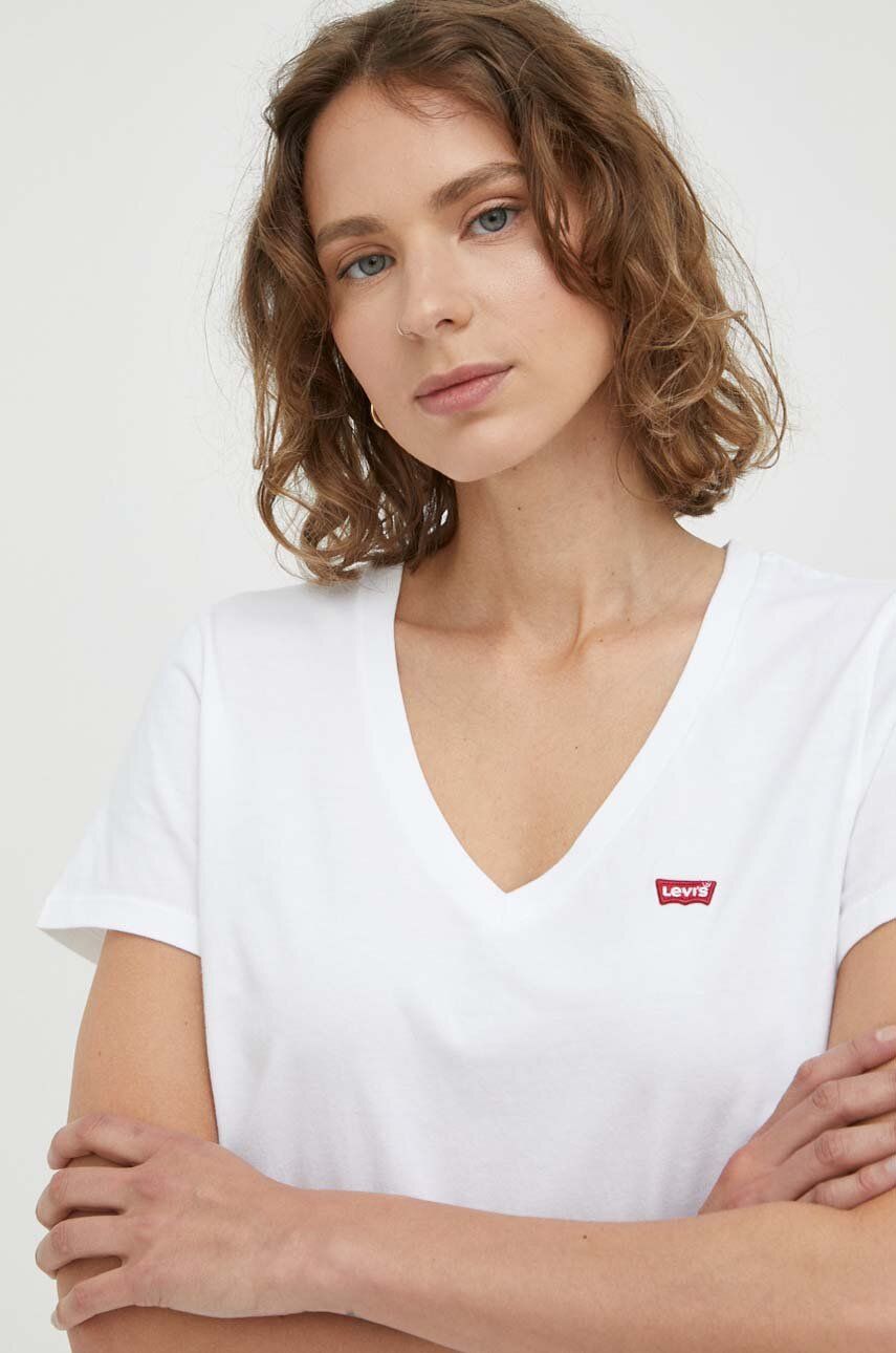 Tričko Levi's ® V-neck T-Shirt 2-pack Biela | A3624.0002, 0