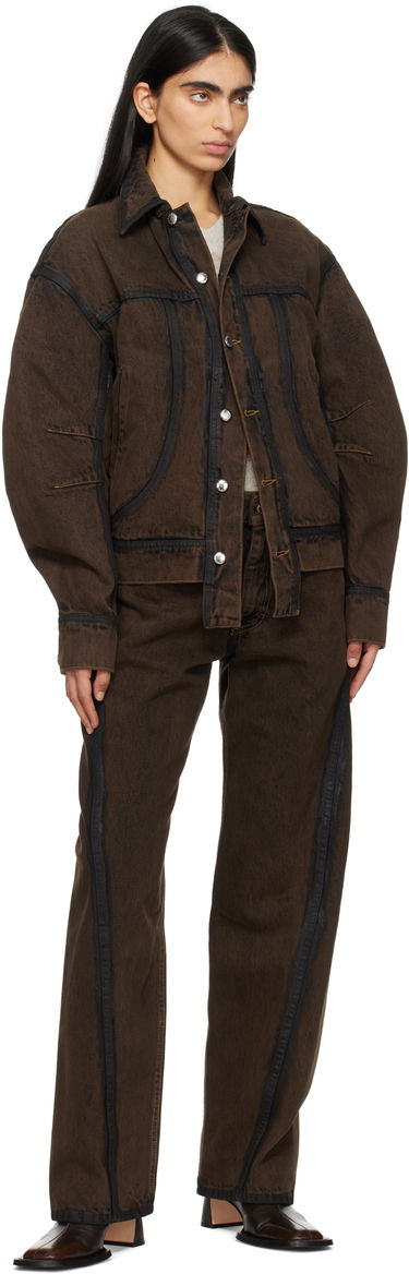 Bunda Eckhaus Latta Eckhaus Latta EL Redux Denim Jacket Hnedá | 1224-EL-PS25-O -, 3