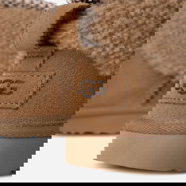 Tenisky a topánky UGG Classic Ultra Mini Maxi Curly Suede Boot with Braided Trim Hnedá | 1157730K-CHE, 3