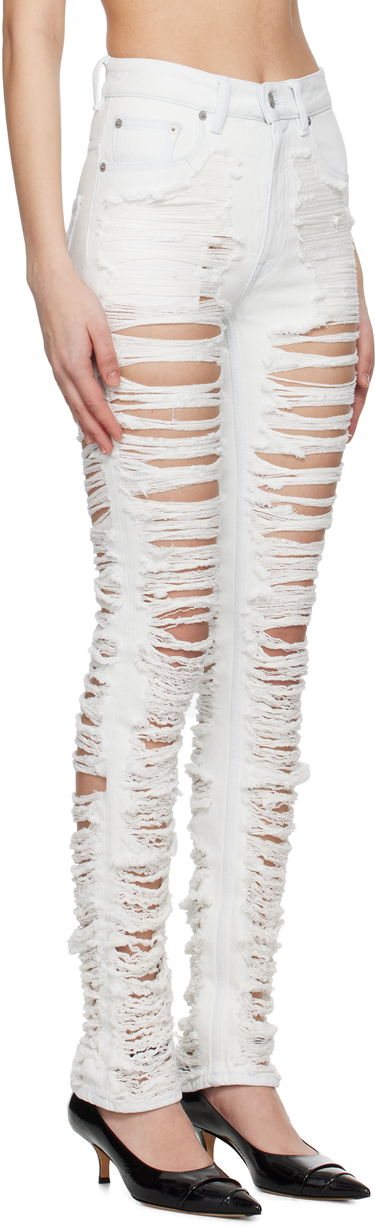 Džínsy Maison Margiela MM6 Maison Margiela 5-Pocket Shredded Jeans Biela | S62LB0185 M30018, 1