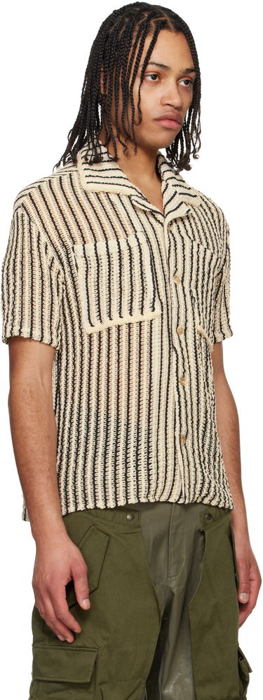 Košeľa Andersson Bell Andersson Bell Sheer Knit Striped Shirt Béžová | atb1235m, 1