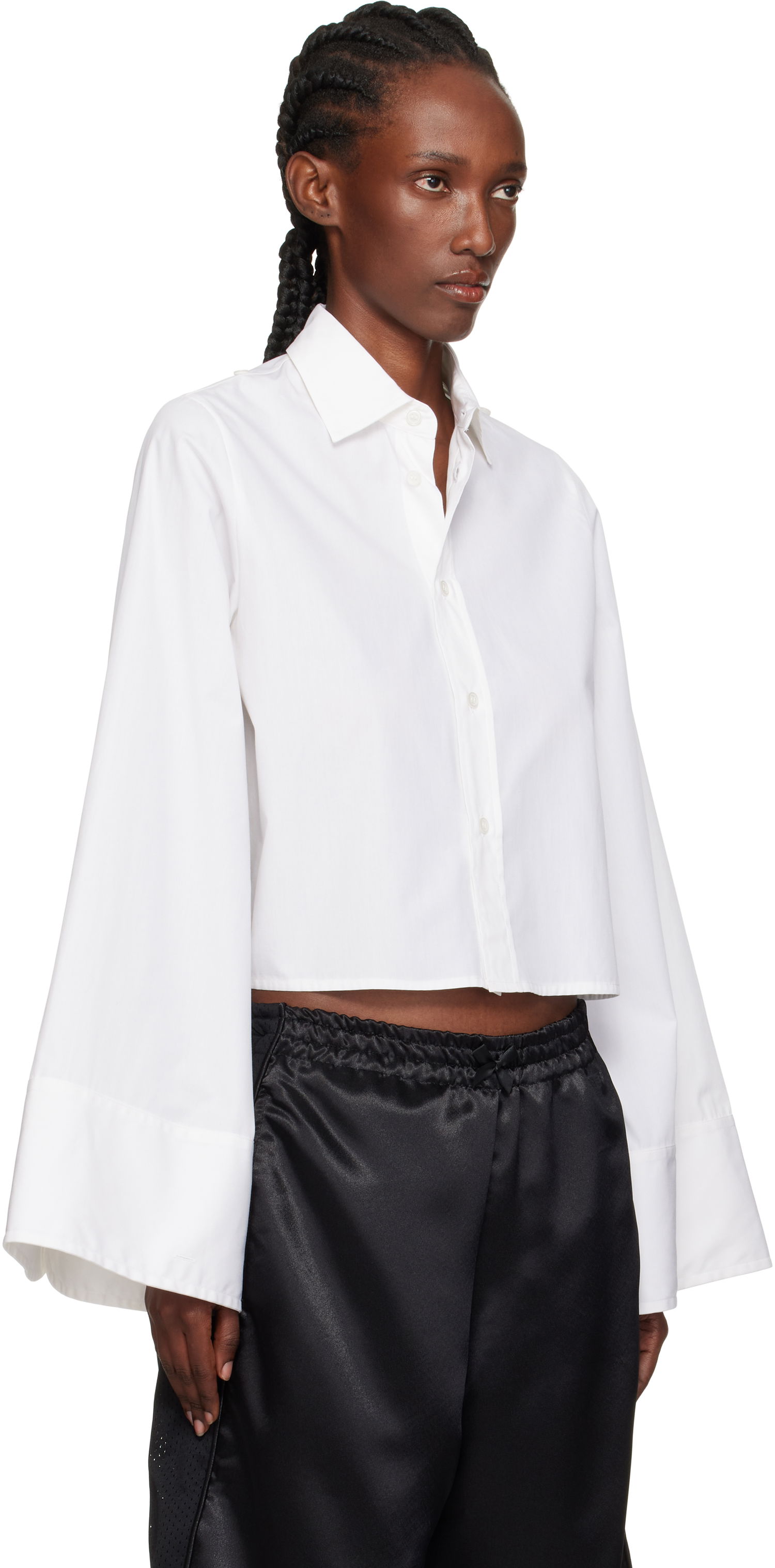 Košeľa Maison Margiela MM6 Maison Margiela Cotton Cropped Shirt Biela | S52DT0044 M35480, 1