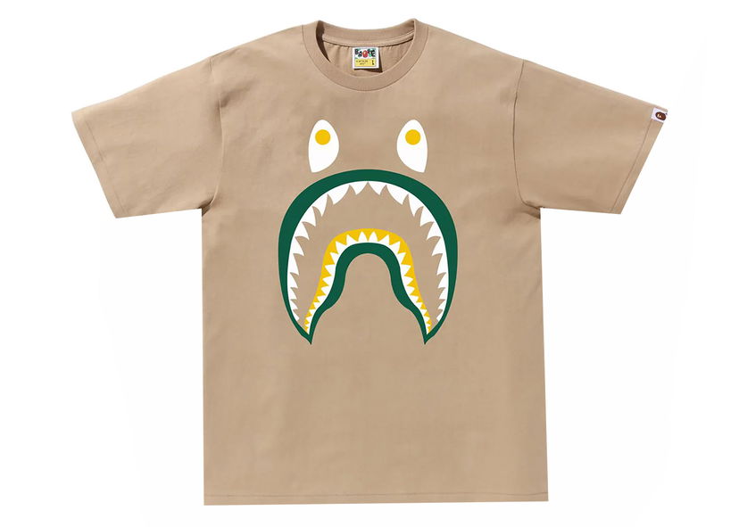 Tričko BAPE BAPE Colors Shark PONR Béžová | 1K30-110-015