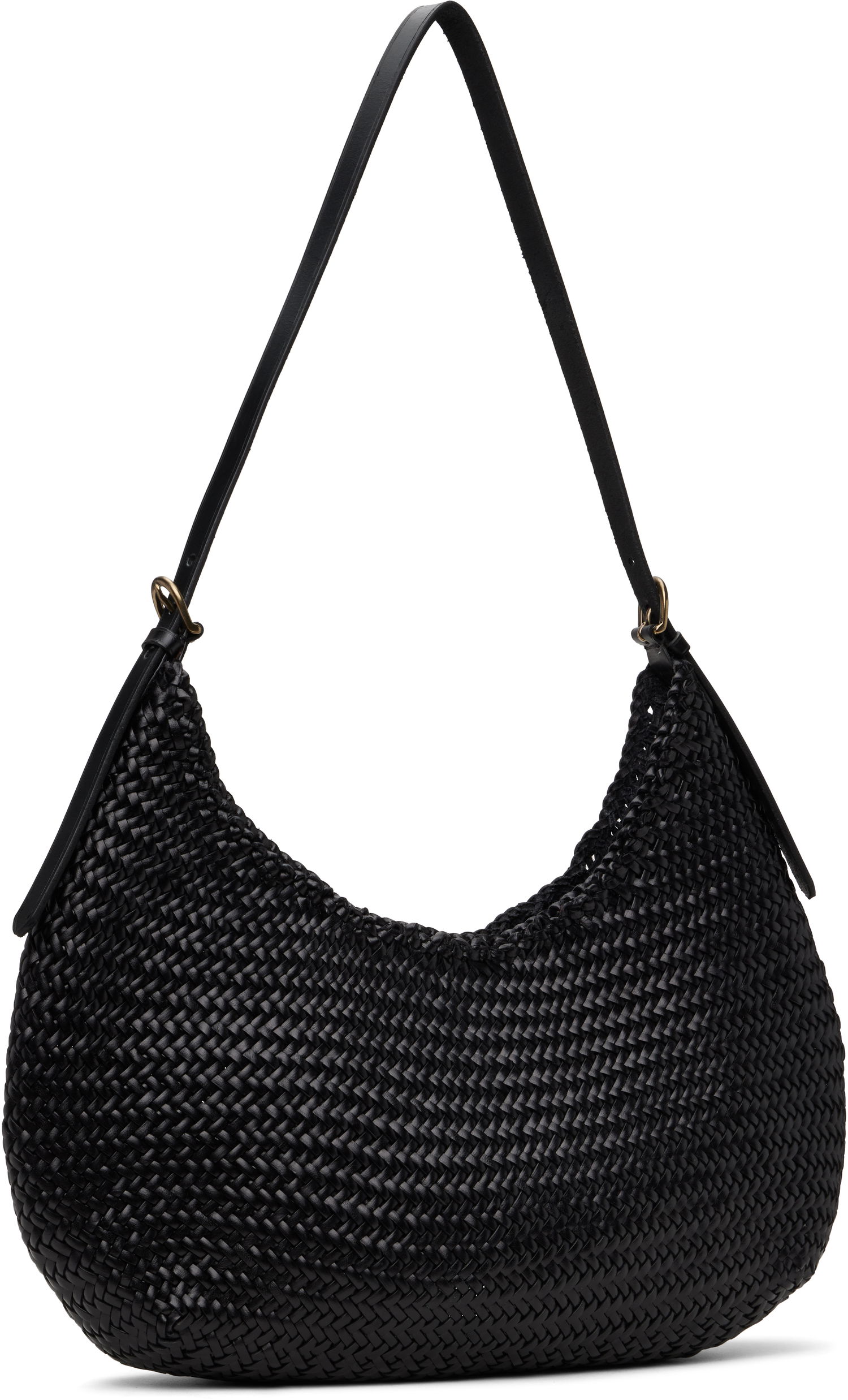 Taška cez rameno Dragon Diffusion Dragon Diffusion Luna Piena Woven Shoulder Bag Čierna | 8022, 1