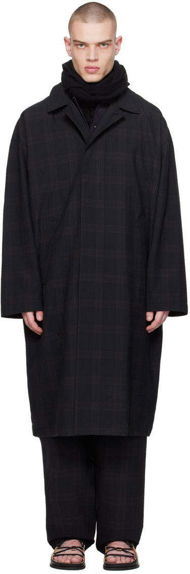 Kabáty LEMAIRE Lemaire Checked Overcoat Čierna | CO1055 LF1256, 0