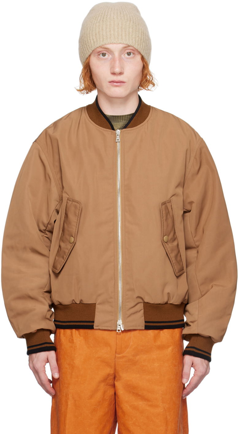 Bomber bunda Dries Van Noten Brown Oversized Bomber Jacket Hnedá | 242-020518-9102, 0