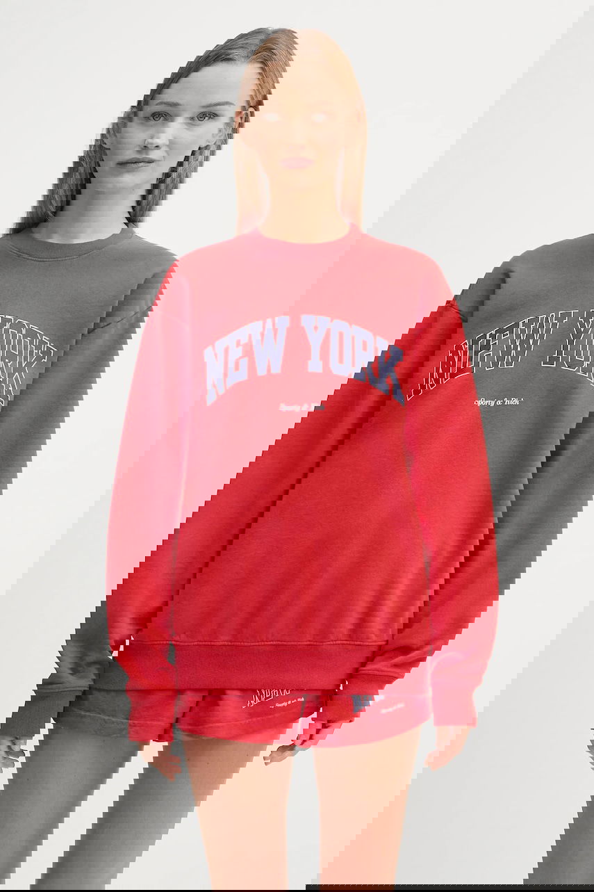 Mikina Sporty & Rich Sporty & Rich New York Ivy Sweatshirt Červená | ST071602077RE15, 0