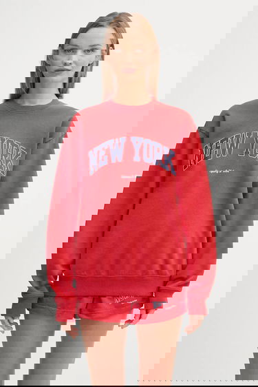 Mikina Sporty & Rich Sporty & Rich New York Ivy Sweatshirt Červená | ST071602077RE15, 0