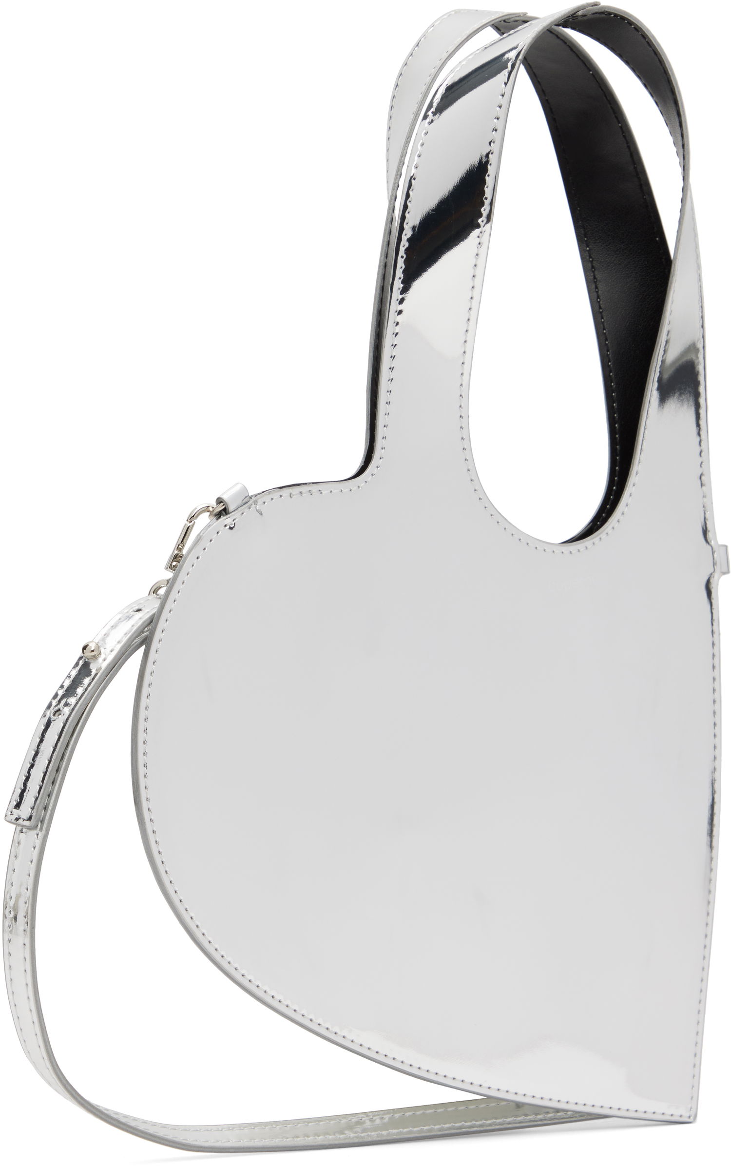 Taška cez rameno Coperni Coperni Mirrored Baby Heart Crossbody Bag Metalická | COPBA93F6005, 1