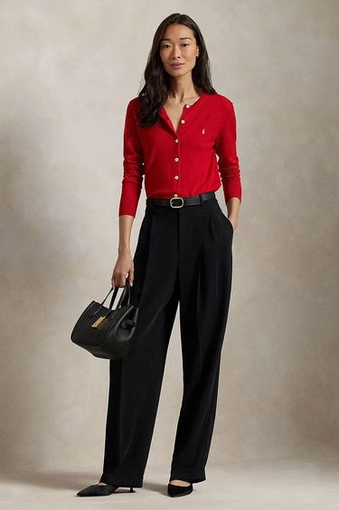 Sveter Polo by Ralph Lauren Red Button-Down Cardigan Červená | 211961279, 2