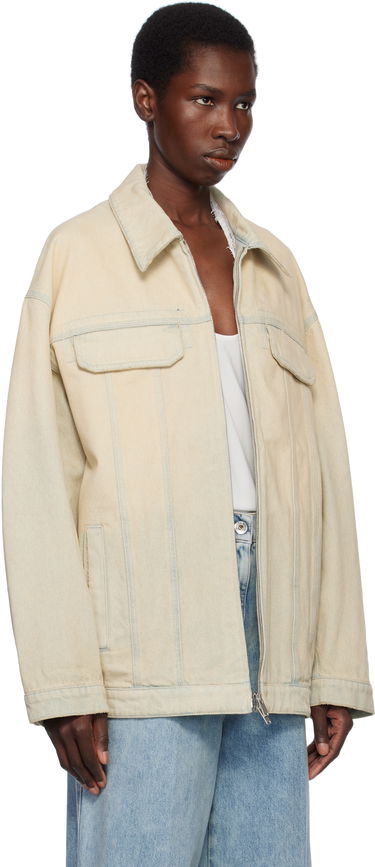 Bunda Stella McCartney Stella McCartney Sand Overdyed Denim Jacket Béžová | 6D03853SQH18, 1
