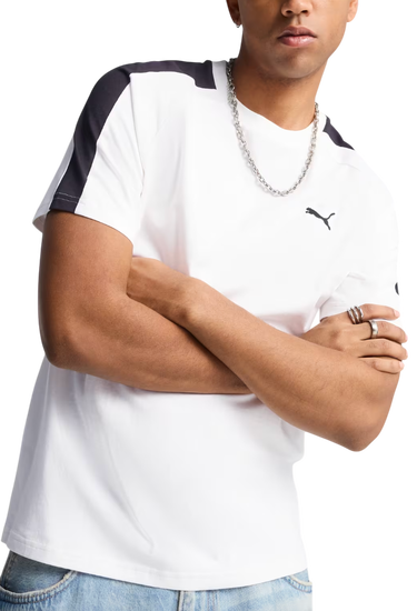 Tričko Puma T7 Panel T-Shirt Biela | 629592-02, 0