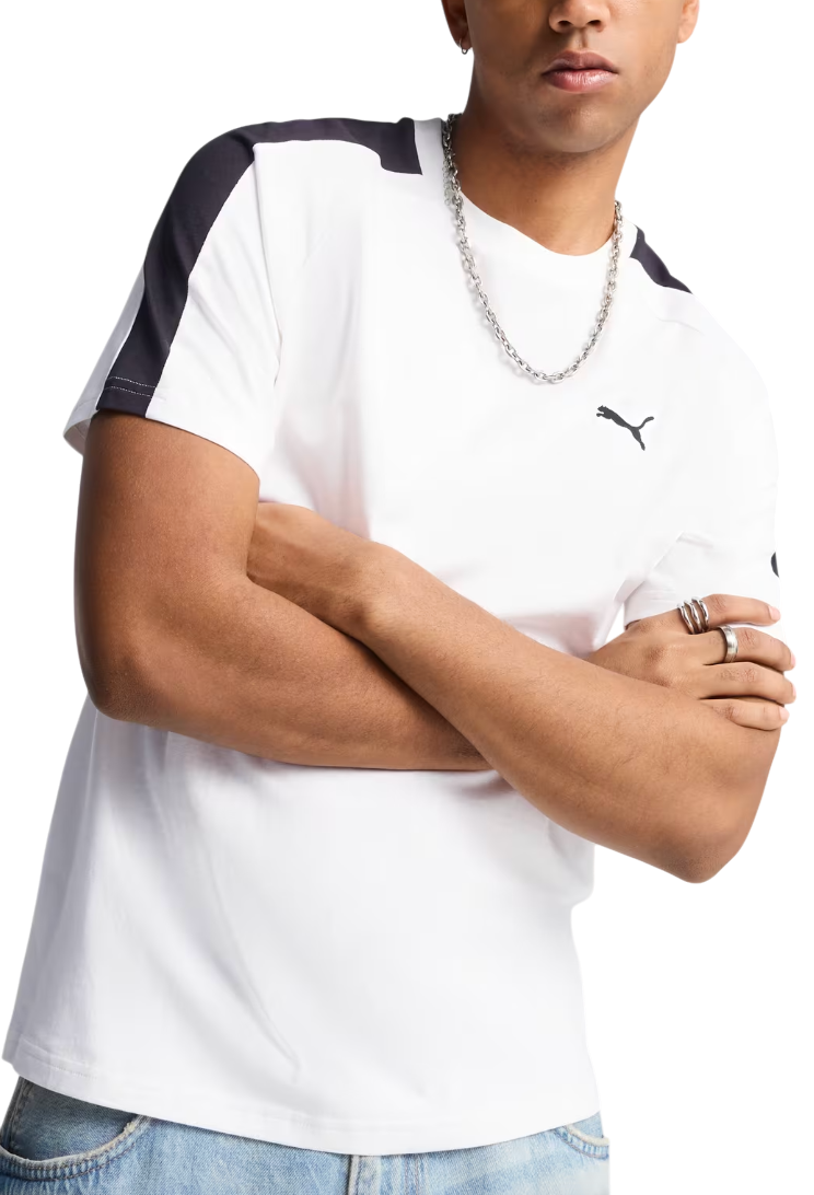 Tričko Puma T7 Panel T-Shirt Biela | 629592-02