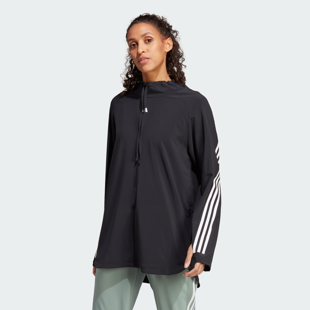 Bunda adidas Performance Train Icons Full-Cover Top Čierna | HT9428, 0