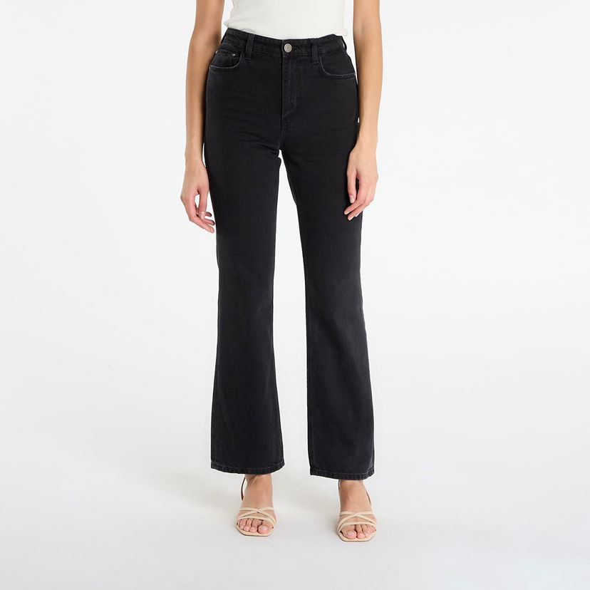 Nohavice GUESS 80S High-Waisted Straight-Leg Pants 31 Čierna | W5BA33D0981-WNTK