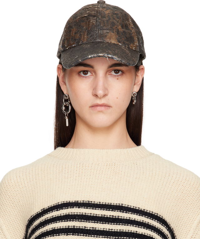 Acne Studios Distressed Monogram Baseball Cap