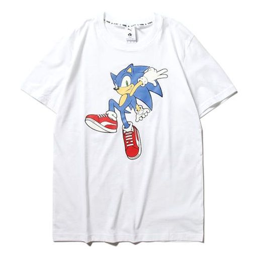 Tričko Puma Puma x Sonic Graphic Short Sleeve T-Shirt Biela | 598107-02