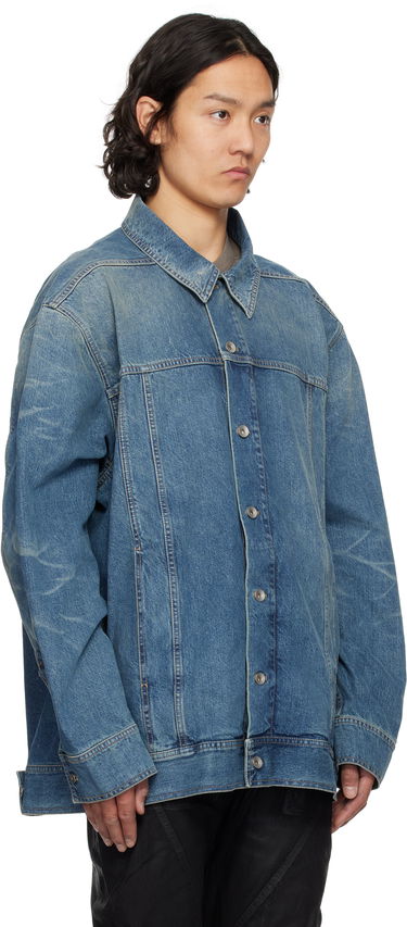 Bunda Rick Owens Rick Owens DRKSHDW Hollywood Jumbo Worker Denim Jacket Modrá | DU01E3761 DWB, 1