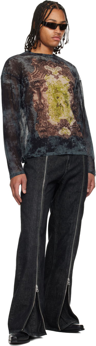 Tričko Jean Paul Gaultier The Oversized Médaillon Printed Mesh Long Sleeve Top Rôznofarebný | 25/04-W-TO340-M006P-005740, 3