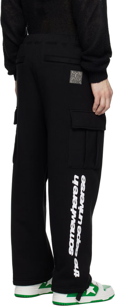 Tepláky AAPE by A Bathing Ape AAPE by A Bathing Ape Moonface Logo Cargo Sweatpants Čierna | AAPPTMB643XXNBKX, 2