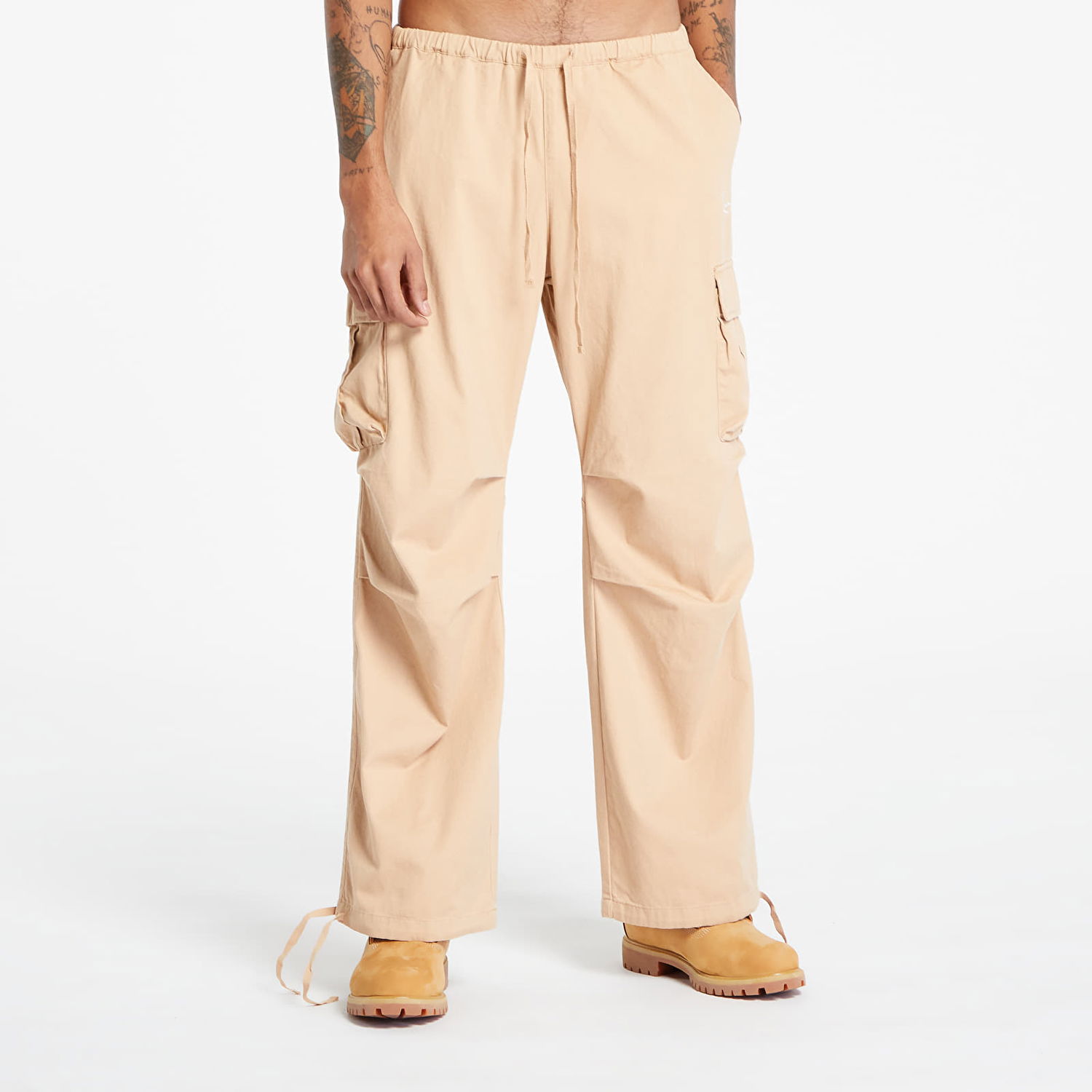 Cargo nohavice Karl Kani Small Signature Washed Parachute Pants Béžová | KM234-032-2, 0