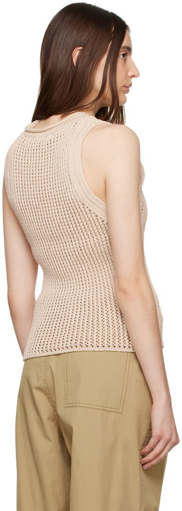 Tielko Dion Lee Sleeveless Grid Knit Top Béžová | C7167R23, 2