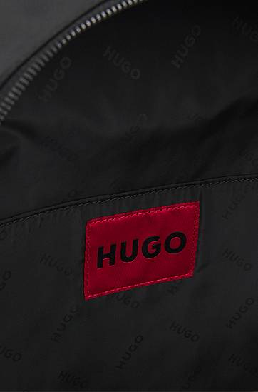 Batoh BOSS Twill Backpack with Logo Trim Čierna | 50547405, 1